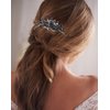 AUNEAL Hair Accessories for Women and Girls Bride Wedding Hair Comb Black Crystal Side Comb Bridal Hair Piece Leaf Headpiece Bridesmaid