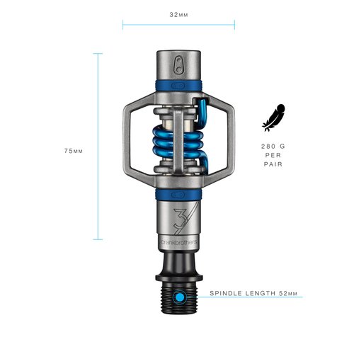 Crankbrothers MTB Pedals Eggbeater 3 Electric Blue