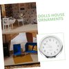 TOYANDONA Miniature Clock Model Models Furniture Tiny House Accessories House Floor Clock Doll House Scene Decoration Doll House Decor Miniatures White Wall Clock Alloy.Glass.Paper Props