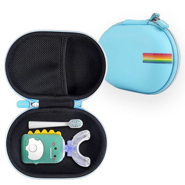 Leayjeen Travel Case Compatible with KAQINWX/KRX/Yodabai and More Kids Electric Toothbrush, U Shaped Ultrasonic Automatic Tooth Brush,Rechargeable Kids Toothbrush w/Smart Timer(Case Only)