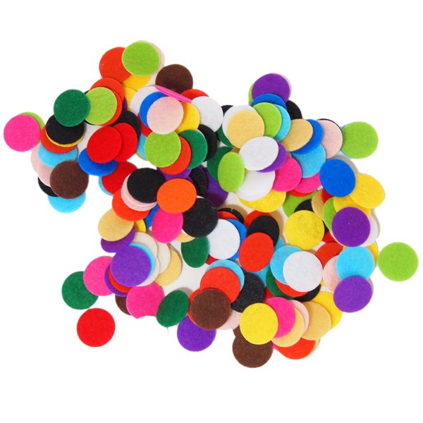 Playfully Ever After 1 Inch Mixed Color Assortment 100pc Stiff Felt Circles