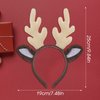 Lusofie Christmas Reindeer Antler Hair Hoop Christmas Elk Headband Headwear Glitter Reindeer Hair Hoop for Xmas Holiday Party Supplies