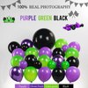Truck Theme Purple and Green Black Balloon Garland Arch Kit with Big Wheels checkered star mylar foil balloons For Kids 2th 3th 4th Boy Birthday Truck Race Car Party Decorations