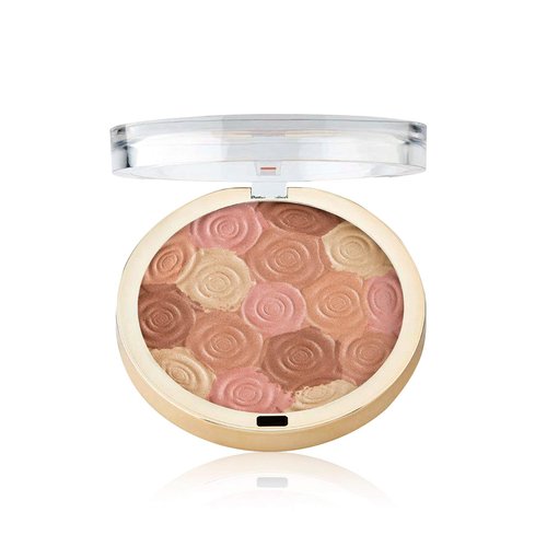 Milani Illuminating Face Powder - Hermosa Rose (0.35 Ounce) Cruelty-Free Highlighter, Blush & Bronzer in One Compact to Shape, Contour & Highlight