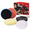 KUIMIT 5" Buffing Polishing Pads, 6Pcs 5.6inch 125mm for 5 Inch Backing Plate, Compound Buffing Sponge Pads and Woolen Pads Cutting Polishing Pad Kit for Car Buffer Polisher (Honeycomb Structure)