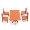 Dollhouse Table and Chairs 1 12 Scale Wooden Furniture Model 5pcs Miniature Dining Table Chairs Set for DIY Hobby Mini Dining Room Decoration Accessories