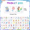 34 Sheets Mermaid Temporary Tattoos for Kids,102Pcs Mermaid Tattoo Stickers,Sea Animal Fake Tattoos Waterproof Tattoo Sticker Decor for Boys and Girls Party Favors Supplies