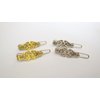 Two tiny small gold or silver filigree metal hair clip barrettes fine thin hair (Primary color: Gold)