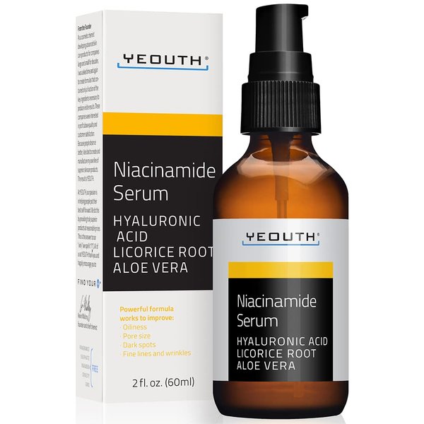 Niacinamide Serum with Hyaluronic Acid Serum for Face, Hydrating Serum, Anti Aging Serum Targets Pore, Wrinkles & Blemishes, Anti Aging Skin Care Products, B3 Face Serum for Women & Men by YEOUTH