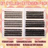 Calphidar Eyelash Clusters 30D+40D+50D+60D+80D+100D Lash Clusters Wispy Individual Lashes 476PCS D Curl Lash Extension 8-16MM Natural Lashes Clusters DIY Cluster Eyelash Extensions for Beginners