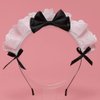 Galyacht Black Women Girls Lolita Headband Lace Bow Hair Band Maid Anime Cosplay Headwear Ribbon Bowknot Cute Hair Band Party Hair Accessories Women's Fashion Headbands
