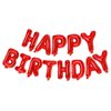 Red Happy Birthday Balloons Banner,16 Inch Mylar Foil Letters Sign,Reusable Balloons for Women, Men, Boys & Girls Birthday Decorations Party Supplies