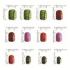 IMRAIN Short Press on Nails Square Colorful Fake Nails with Crocodile-Print Designs Glossy Glue on Nails Full Cover Squoval Artificial Nails for Women 24Pcs Y2K Acrylic Nail Kit