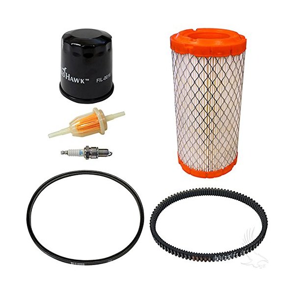 EZGO RXV Gas Golf Cart Deluxe Tune Up Kit with Oil Filter Drive & Starter Belt