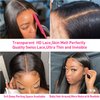 Hoacon 5x5 HD Lace Closure Wigs Human Hair Pre Plucked 5x5 HD Closure Wig for Black Women 18 Inch 5x5 Straight Lace Front Wigs Human Hair with Baby Hair 150% Density Glueless Brazilian Frontal wigs