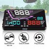 Heads Up Display HUD Screen - Universal 5.5’’ Car Head-Up Windshield Display w/Multi-Color Screen Projector Vehicle Speed, GPS Navigation Compass, Plug and Play w/Speed, Time, Altitude, Etc - Pyle