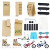 PLSOPPKG Skate Park Kit Ramp Parts for Finger Skateboard Park Kit Part Training Props with Finger Skateboards Finger Bikes Skates and Scooters and More(5 Parts)
