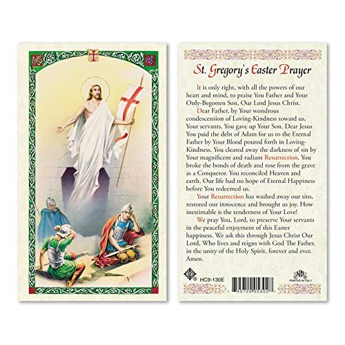 Saint Gregory Easter Prayer English HOLY Card Laminated Prayer Cards