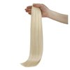 Full Shine 24 Inch Hair Extensions Real Human Hair Sew In Hand Tied Weft Hair Extensions Human Hair Sew In Weft Extensions Remy Hair Genius Weft Human Hair Extension Straight Hair 60G 24 Inch