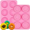 Bee Silicone Molds - Round Honeybee Silicone Molds for Homemade Soaps, Lotion Bar, Jello, Bath Bomb, Beeswax, Resin, Chocolate and Dessert (Pink)