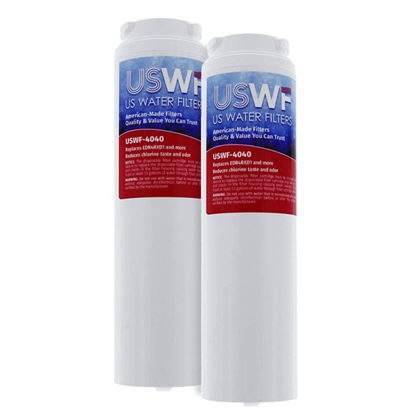 Made in the USA, UKF8001 Refrigerator Water Filter 2-pk | Replacement for Whirlpool Filter 4, EDR4RXD1, 4396395, Maytag UKF8001, FMM-2, UKF8001AXX-750, 469006, USWF Fridge Filter