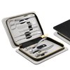 ZIZZON Manicure Set Professional Stainless Steel Toenail and Fingernail Clippers Set 9 in1 Pedicure and Grooming kit with Travel Case (Black)