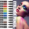 KAIQIKAIXI 12 Kinds Of Color Eyeliner Pen, Eyebrow Pen,Eye Shadow Pencil, Lip Line Pen, Eyelid Pad, Pencil Makeup Set Tool 12PCS (Multicolor)