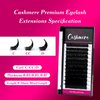 Cashmere Eyelash Extensions 0.03 CC Curl 8-16mm Mixed Tray Premium Individual Lash Extensions, Silk Volume & Classic Lashes Soft Matte Dark Professional Eyelashes Extension Salon Use(0.03-CC-8-16 mm)