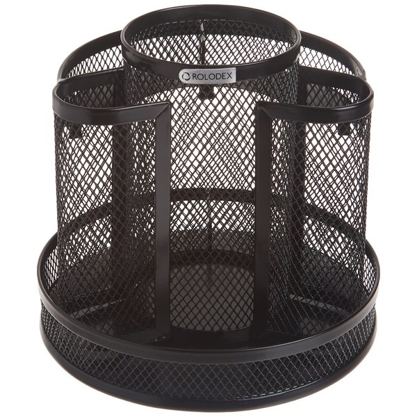 Rolodex Mesh Collection Spinning Desk Sorter, Black