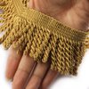 HedongHexi Curtain Fringes Bullion Fringe Trim 5/10 Yard x 2.5 Inches Fabric Trims Sewing DIY Decoration for Curtain Sofa Clothes (Gold, 5yard)