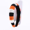 GLBCC Halloween Headband for Women White Black Orange Beaded Headband Headpiece Halloween Costume Party Favors Headband Hair Hoop Accessories (black white orange headband)