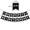 BIEUFBJI Race Car Birthday Banner, Checkered Happy Birthday Banner, Race Car Party Decorations, Racing Themed Party, Boys racing themed birthday decorations