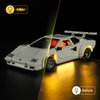 YEABRICKS LED Light for 10337 Icons Lamborghini Countach 5000 Quattrovalvole Building Blocks Model (Building Set NOT Included)