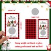 50 Pieces Christmas Scratch Off Cards Stickers Christmas Party Games Vouchers Festive Raffle Tickets Holiday Business Prize Drawings for Kids Adults Families Events Groups (Plaid)