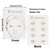 TgoBeauty Full Face Permanent Makeup Practice Skin Silicone White Eyebrow Practice Pad with Golden Design for Brow Lip Makeup (1pc White Skin)