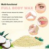 Wax Beads for Hair Removal, Hard Wax Beads for Sensitive Skin, 1.1LB Painless Wax Beans for Bikini, Eyebrow Facial for At Home Pearl Waxing Beads with 20 Spatulas for Women Men(Cream)