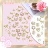 YAEISM 80PCS Gold Nail Charms 12 Shapes Gold Heart Nail Charm 3D Butterfly Nail Charms Alloy Gold Nail Crosses Shiny Money Sign Nail Charms Crystal Pink Planet Charms for Women Nail Art Decoration