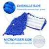 Ximoon Microfiber Flip Mop Refill Replacement for O Cedar Dust Mop Replace Head Chenille Dual Action Cleaning Pad Hardwood Floor Wet/Dry Mopping - 2 Pack