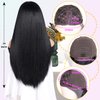 180% Density Yaki Synthetic Lace Front Wig13*4 * 1 Black Long Straight Hair Glueless Lace Front Wigs for Black Women 20 inch