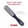 Kent KFM3 Gel Styling Hair Brush for Men - 9 Row Mens Hair Brush with Ionic Anti Static Bristles Great for a Daily Mens Styling Brush - Kent Brush Detangling and Smoothing Short to Medium Length Hair