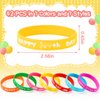 JUNEBRUSHS 100th Day of School Party Favors, 42pcs 100 Days of School Silicone Bracelets Rubber Wristbands for Kids School Party Students Kindergarten Teacher Preschool Gift Decorations Supplies
