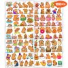 100PCS Funny Capybara Temporary Tattoos Stickers Theme Animal Birthday Party Decorations Favors Supplies Cute Brown Capy Mouse Tattoo Sticker Gifts For Boys Girls School Prizes Carnival Christmas