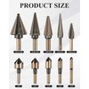 Rocaris 5 Pcs Step Drill Bit & 5 Pcs Countersink Drill Bit Set, Titanium Coated, 50 Sizes of Step Bit for Metal with Aluminum Case, Multiple Hole Stepped Up Bits for DIY