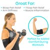 Vive Bicep Brace Compression Sleeve for Tendonitis - Upper Arm Tricep & Bicep Support Brace for Pain Relief - Comfortable, Lightweight, & Adjustable Wrap for Recovery, Rehab, or Workouts (Medium)