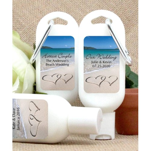 arabiner SPF 30, Custom Sunscreen for Wedding Favors, Bridal Showers, Party Favors (Set of 12) L8