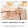 Unicra Gold Hair Pins Star Hair Clips Bridal Hair Piece Wedding Hair Accessories for Women and Girls Pack of 5 (Gold)