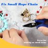 SPEEDWOX Mini Flat Nose Pliers 3 Inch Micro Needle Nose Pocket Plier Small Chain Nose Pliers Smooth Jaw Precision Miniature Fine Pliers Jewelry Making Tool with Spring Craft Beading Hobby