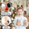 Reindeer Antlers Headband Christmas Hairbands With Gold Glitter Mushroom Bell Designs Christmas Antler Hair Bands Christmas Cute Deer Ear Hair Hoop for Women Girls Party Supplies Hair Accessories