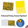 The Best Card Company - 10 Blank Note Cards with Flowers (4 x 5.12 Inch) - Floral Notecards, All Occasion Boxed Assortment - Sunny Side Up M6042