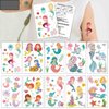 Mermaid Temporary Tattoos(80 designs) - COKOHAPPY Fake Mermaid Assorted Temporary Tattoos For Kids Children Girls Birthday Party Favors Supplies Party Accessories